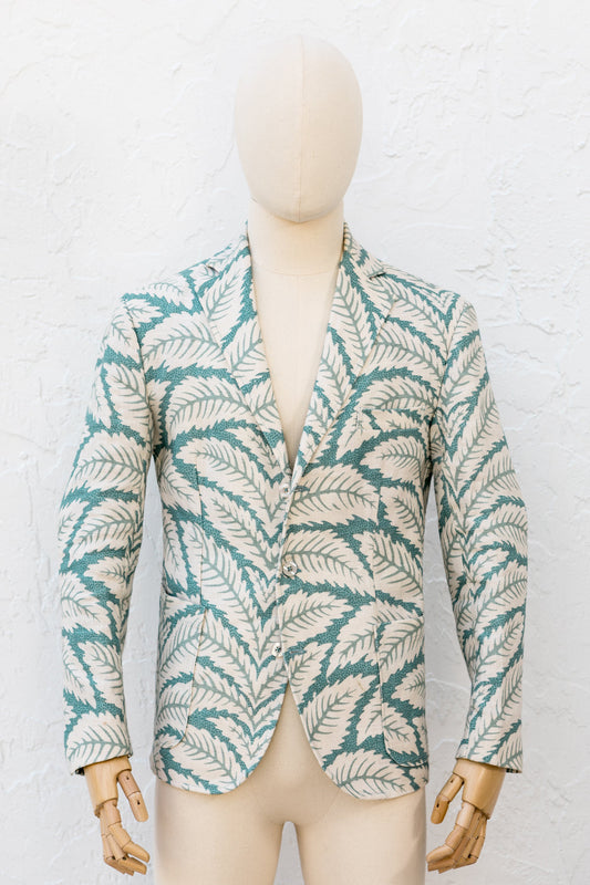 Light Blue Leaf Blazer