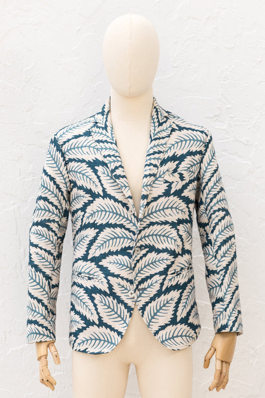 Dark Blue Leaf Blazer