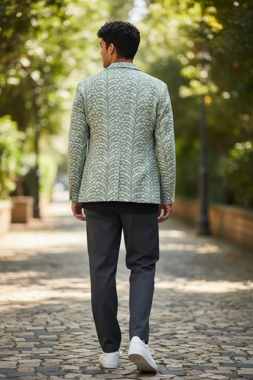 Green Leaf Tendril Blazer
