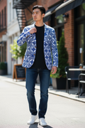 Blue Italian Majolica Blazer